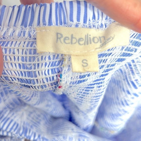 Rebellion Embroidered Off the Shoulder Retro Dress Size S - Picture 6 of 10